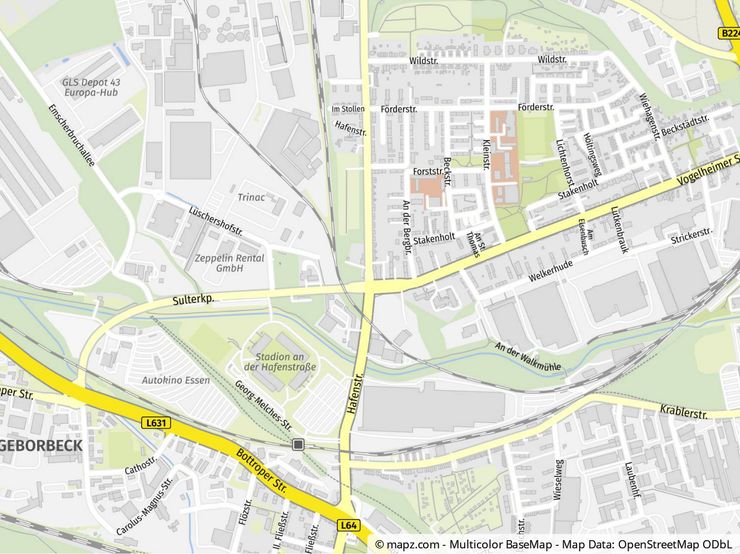 Geolyzer Kartenausschnitt